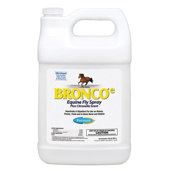 Farnam Bronco e Equine Fly Spray Plus Citronella Gallon